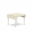 East West Furniture Monza Rectangular Wood Dining Table in Linen White