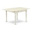East West Furniture Monza Rectangular Wood Dining Table in Linen White