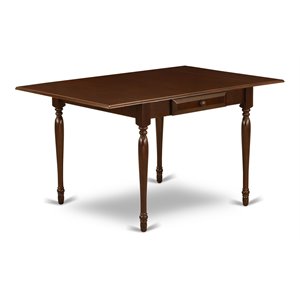 East West Furniture Monza Rectangular Wood Dining Table in Mahogany