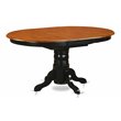East West Furniture Avon Oval Wood Butterfly Leaf Dining Table in Black/Cherry