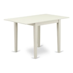 East West Furniture Norden Rectangular Wood Dining Table in Linen White