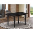 East West Furniture Norfolk Rectangular Wood Dining Table in Black