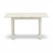 East West Furniture Norfolk Rectangular Wood Dining Table in Linen White