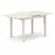 East West Furniture Norfolk Rectangular Wood Dining Table in Linen White