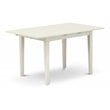 East West Furniture Norfolk Rectangular Wood Dining Table in Linen White