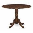 East West Furniture Dublin Traditional Rubber Wood Dining Table in Walnut