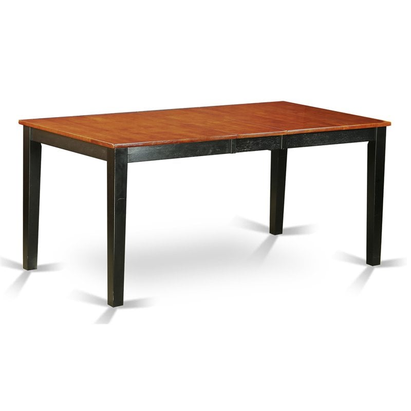 East West Furniture Nicoli Rectangular Wood Dining Table in Black