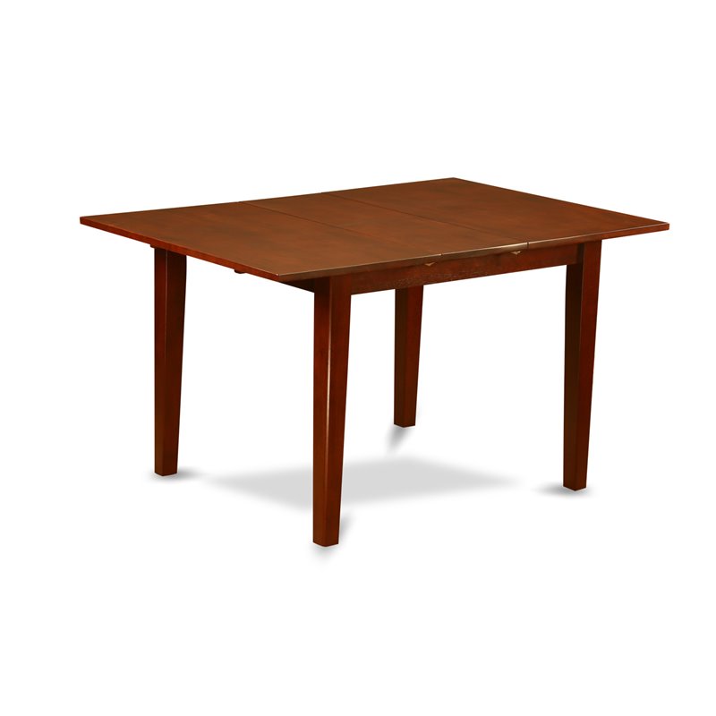 East West Furniture Picasso Wood Butterfly Leaf Dining Table in Mahogany