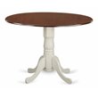 East West Furniture Dublin Traditional Wood Dining Table in Mahogany/White