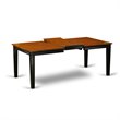 East West Furniture Quincy Rectangular Wood Dining Table in Black/Cherry