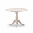 East West Furniture Dublin Wood Dining Table with Pedestal Legs in Cream