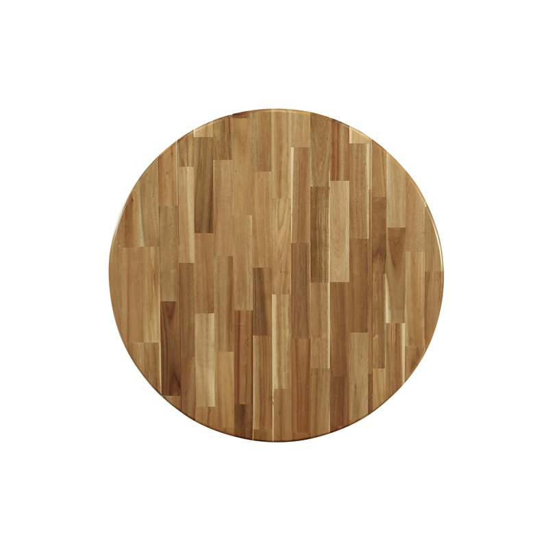 East West Furniture Dublin Traditional Wood Dining Table in Natural/White