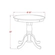 East West Furniture Eden Round Rubber Wood Dining Table in Oak/White