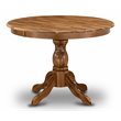 East West Furniture Eden Wood Dining Table with Pedestal Legs in Natural