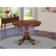 East West Furniture Eden Wood Dining Table with Pedestal Legs in Mahogany