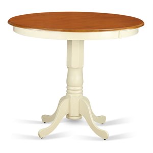 East West Furniture Jackson 36&quot Traditional Wood Dining Table in Cream/Cherry