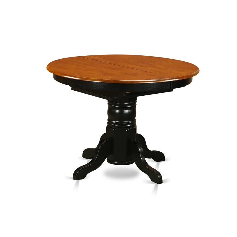 East West Furniture Kenley Traditional Wood Dining Table in Black/Cherry