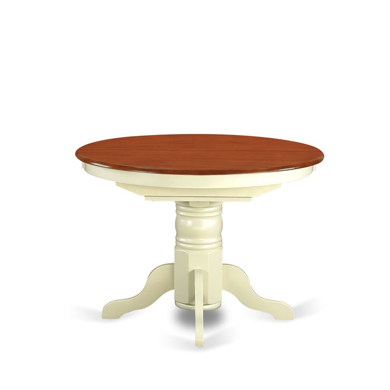 East West Furniture Kenley Traditional Wood Dining Table in Cream/Cherry