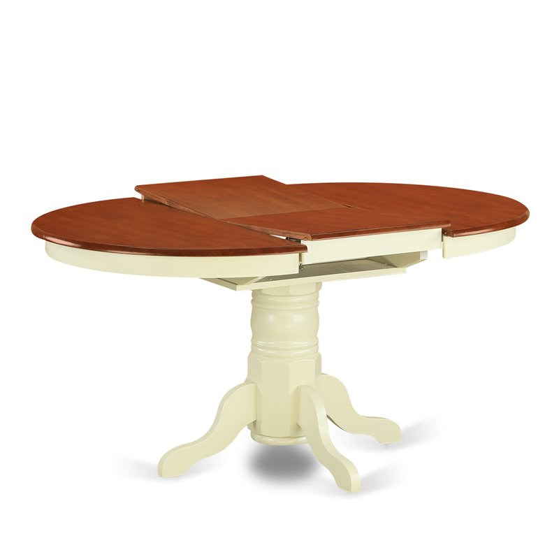 East West Furniture Kenley Traditional Wood Dining Table in Cream/Cherry