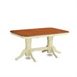 East West Furniture Napoleon Wood Dining Table in Cream/Cherry