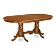 East West Furniture Plainville Wood Butterfly Leaf Dining Table in Saddle Brown