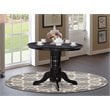 East West Furniture Shelton Round Wood Dining Table in Black/Cherry