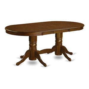 east west furniture vancouver oval traditional wood dining table in espresso