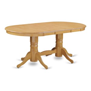 East West Furniture Vancouver Oval Traditional Wood Dining Table in Oak