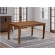East West Furniture Capri Rectangular Solid Wood Dining Table in Mahogany