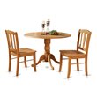 East West Furniture Dublin Traditional Wood Dining Set with Round Table in Oak