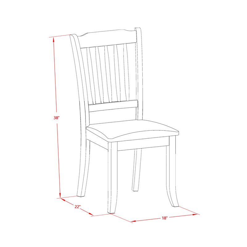 East West Furniture Dublin Wood Dining Set with Fabric Seat in Black