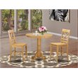 East West Furniture Jackson 3-piece Dining Set with Counter Height Stools in Oak