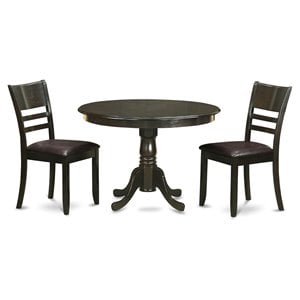 East West Furniture Hartland 3-piece Wood Dining Room Set in Cappuccino