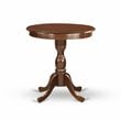 East West Furniture Eden 3-piece Wood Seat Chair & Dining Table Set in Mahogany