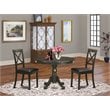 East West Furniture Hartland 3-piece Wood Kitchen Table Set in Cappuccino