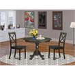 East West Furniture Hartland 3-piece Dining Table and Chair Set in Cappuccino