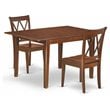 East West Furniture Milan 3-piece Traditional Wood Dining Room Set in Mahogany