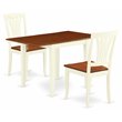 East West Furniture Norden 3-piece Dining Table and Chair Set in Cherry