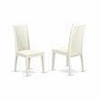 East West Furniture Monza 3-piece Dining Set with Rectangular Table in White