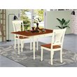 East West Furniture Monza 3-piece Dining Table and Chair Set in Cherry