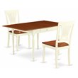 East West Furniture Monza 3-piece Dining Table and Chair Set in Cherry