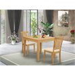 East West Furniture Oxford 3-piece Traditional Wood Dining Table Set in Oak