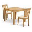 East West Furniture Oxford 3-piece Traditional Wood Dining Table Set in Oak