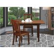 East West Furniture Norfolk 3-piece Wood Kitchen Table Set in Mahogany