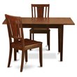 East West Furniture Norfolk 3-piece Wood Kitchen Table Set in Mahogany