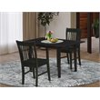 East West Furniture Norfolk 3-piece Traditional Wood Kitchen Table Set in Black