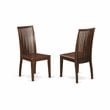 East West Furniture Antique Wood 3-piece Dining Set with Round Table in Mahogany