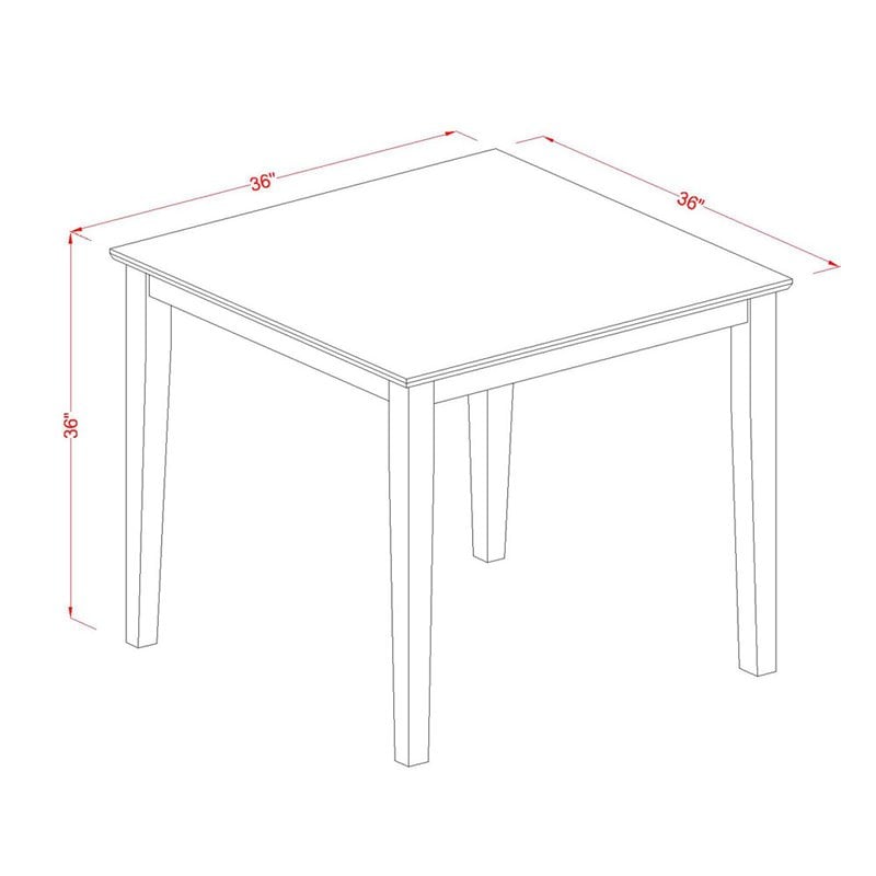 East West Furniture Pub 3-piece Wood Dining Table and Chair Set in Oak