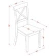 East West Furniture Dublin 3-piece Dining Set with X-Back Chairs in Oak