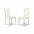 East West Furniture Dublin 3-piece Dining Table & Double X-Back Chairs in White